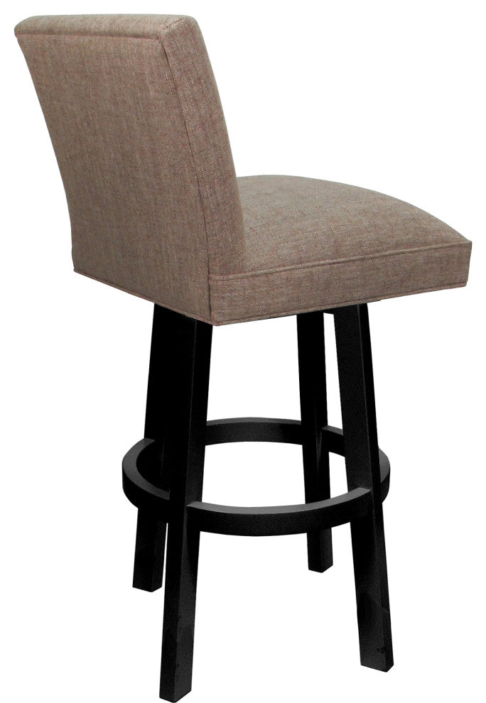 Swivel Wood Counter, Bar or Extra Tall Stool - Sommerville on Vivian Base, Basin Beige - Black, 26"