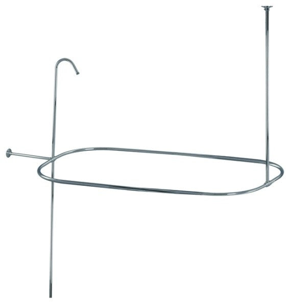 Polished Chrome Vintage-Style Shower Ring and Riser Combination ABT1040-1