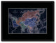 Asia Vintage Vivid Color Map Canvas, 16"x21"