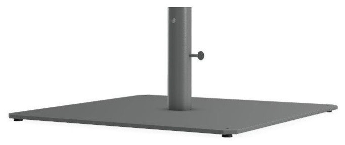 24" Square Powdercoated Steel Umbrella Base, Graphite