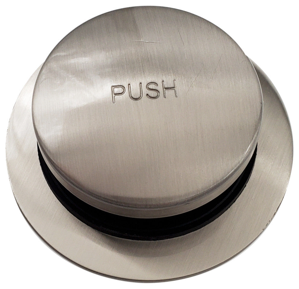 White 1.5" Tubular Tip Toe Bath Waste In Oil Rubbed Bronze, Satin Nickel