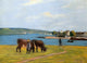 Alfred Sisley Cows by the Seine at Saint-Mammes - 18" x 27" Premium Canvas Print