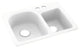 Swan 18x25x7 Solid Surface Kitchen Sink, 2-Hole, White