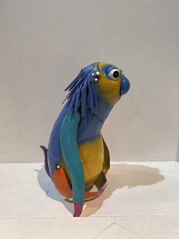 Colorful Metal Sloth Decorative Garden Statue Patio Yard Art Sculpture