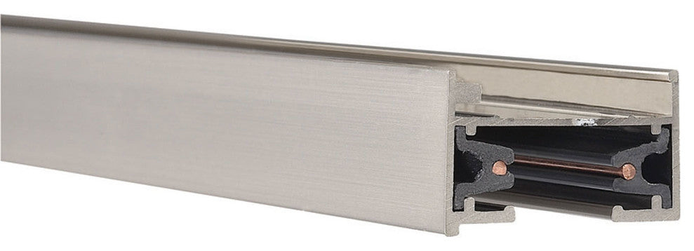 L Rail Track Head, Brushed Nickel, 96"