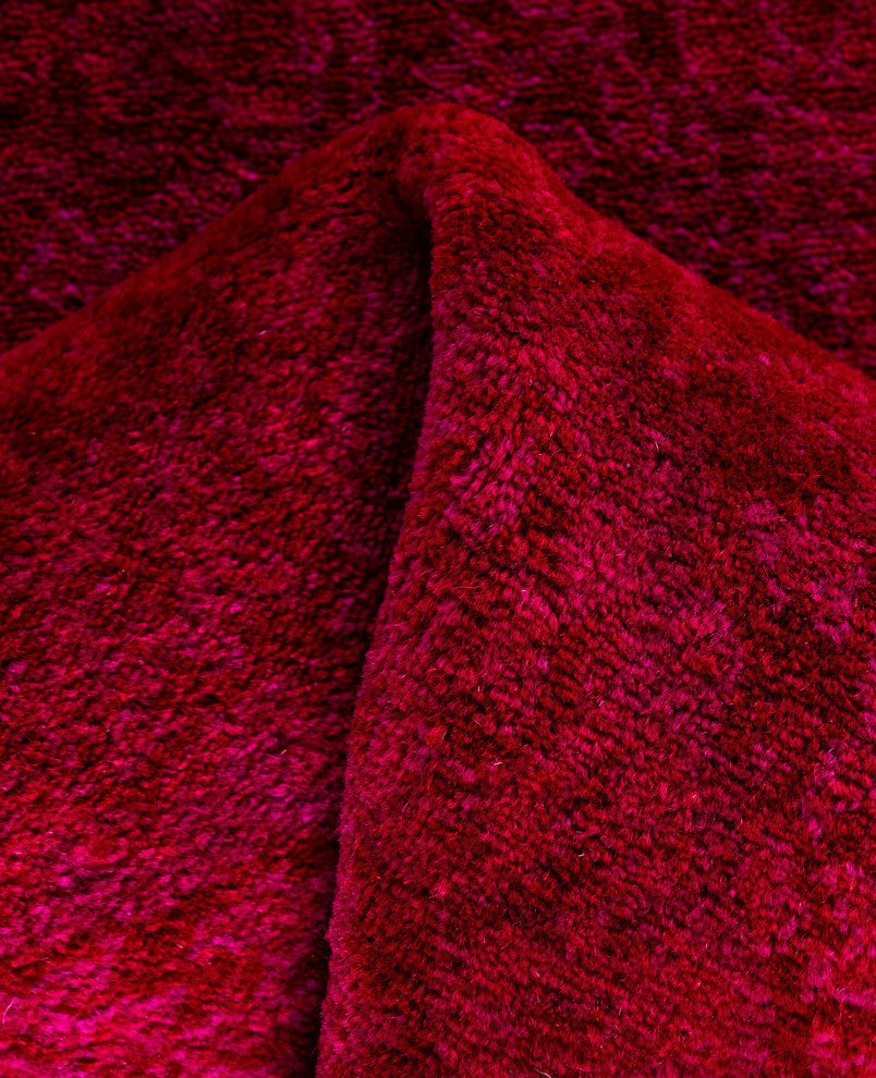 Overdyed One-of-a-Kind Hand-Knotted Area Rug Pink, 2' 6" x 23' 10"
