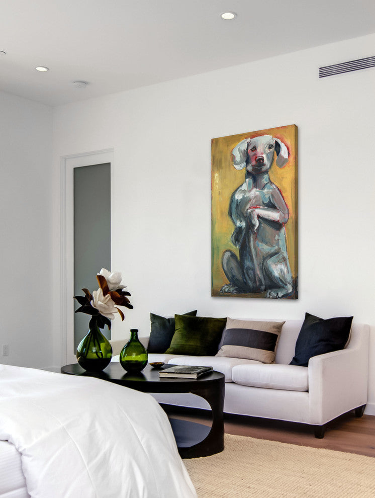 "Tall Dog" Painting Print on Canvas by Tori Campisi