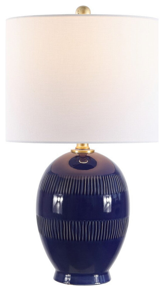 Safavieh Liney Table Lamp Blue Crackle