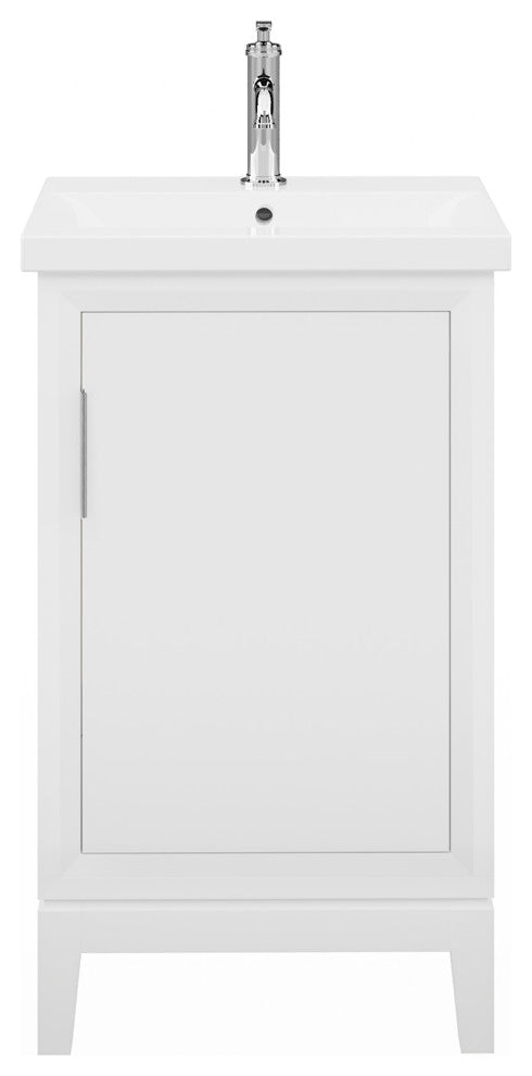 Elsa 20 In. Ceramic Sink Top Vanity in Pure White