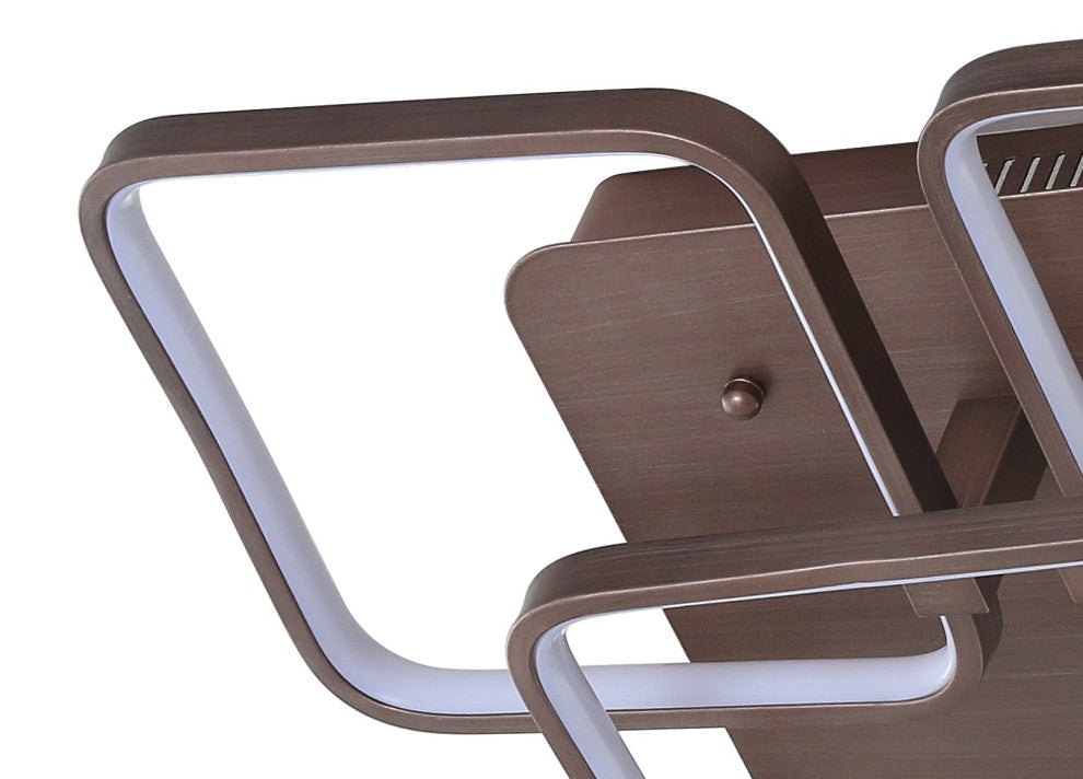Sebastian 17.5" Integrated LED Flush Mount Ceiling Light, Coffee