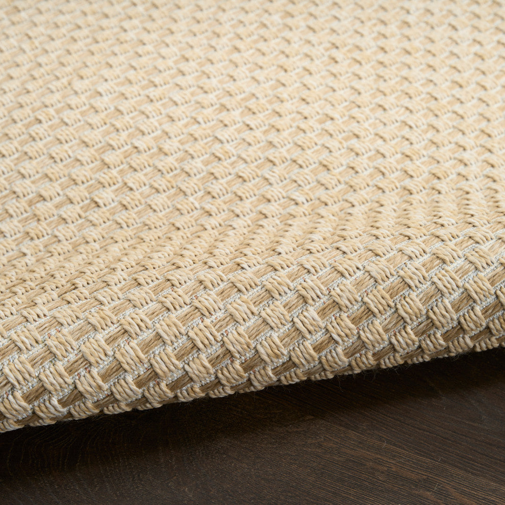 Nourison Tulum 9' x 12' Cream Outdoor Rug
