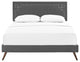 Modway Josie Full Fabric Platform Bed With Round Splayed Legs, Gray