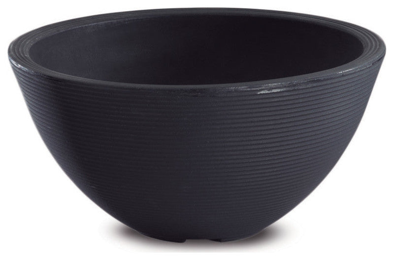 Delano 16" Planter, Caviar Black, 16" Bowl
