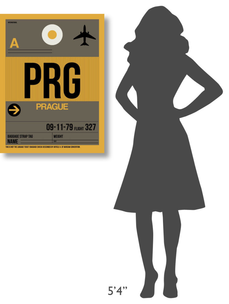 "PRG Prague Luggage Tag 1" Fine Art Print