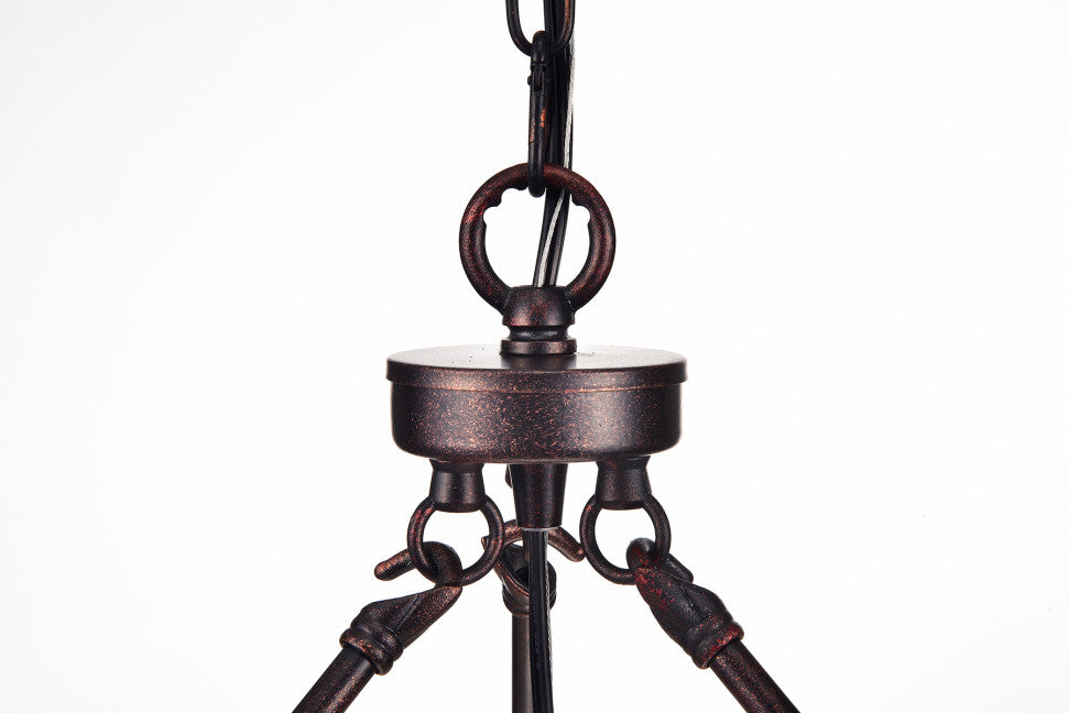 Clarus 5-Light Antique Copper Finish Four Tier Crystal Chandelier Glam Lighting