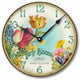 Vintage-Style 12  Inch Spring Flowers Clock