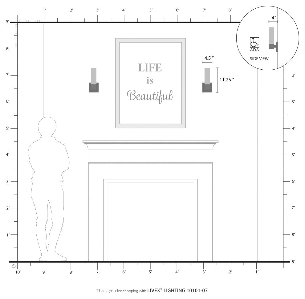 Livex Lighting Bronze ADA Single Sconce