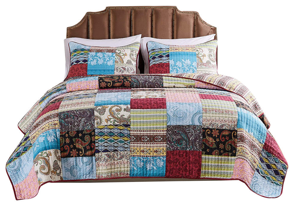 Greenland Bohemian Dream Twin Quilt Set, 2-Piece, Twin