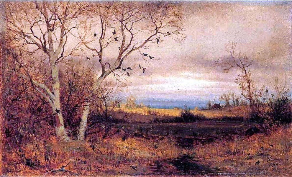Jervis McEntee The Lake Premium Canvas Print
