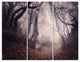 "Vintage Foggy Forest Trees" Photo Metal Wall Art, 3 Panels, 36"x28"