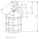 1 Light Outdoor Wall Lantern, Antique Bronze, Clear Seeded Glass Panels