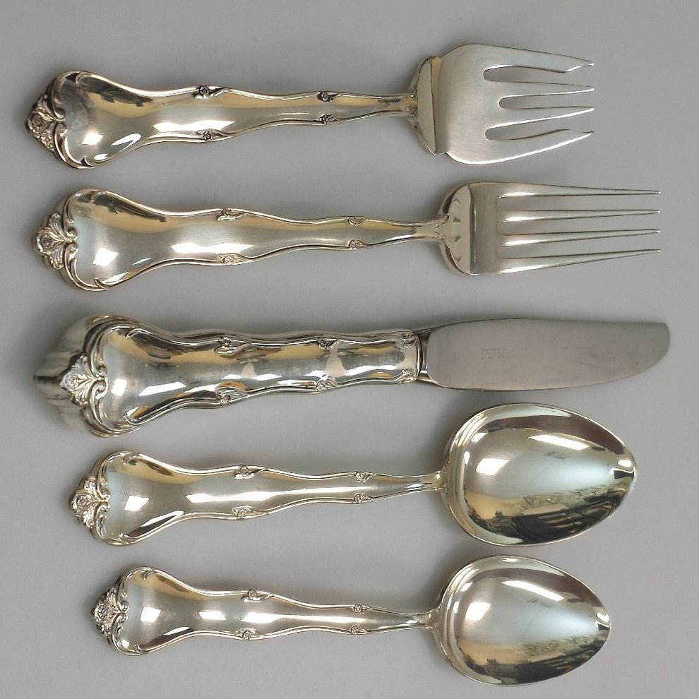 Kirk Stieff Sterling Silver Carrollton 5pc Place Setting with Place Soup Spoon