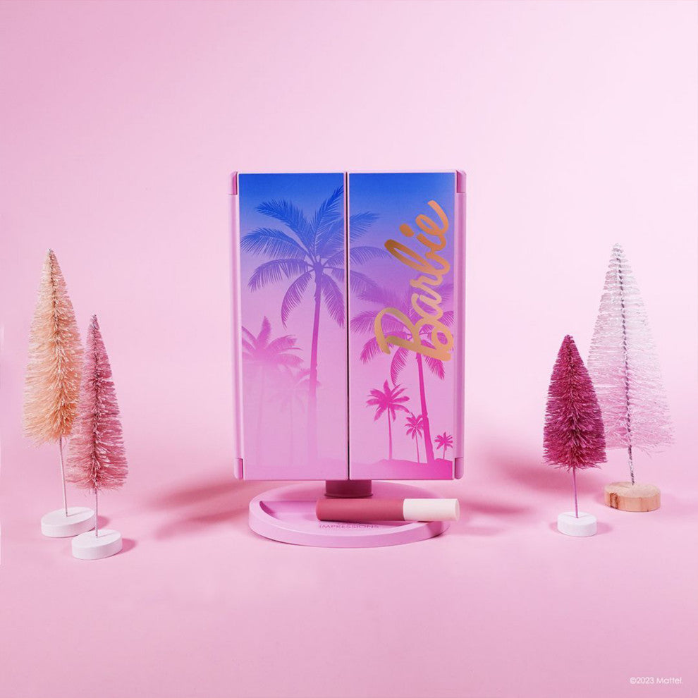 Barbie Trifold LED Tri Tone Makeup Mirror