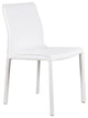 Elite Living Stan, Set of 2, Modern Leather Dining Chair, White