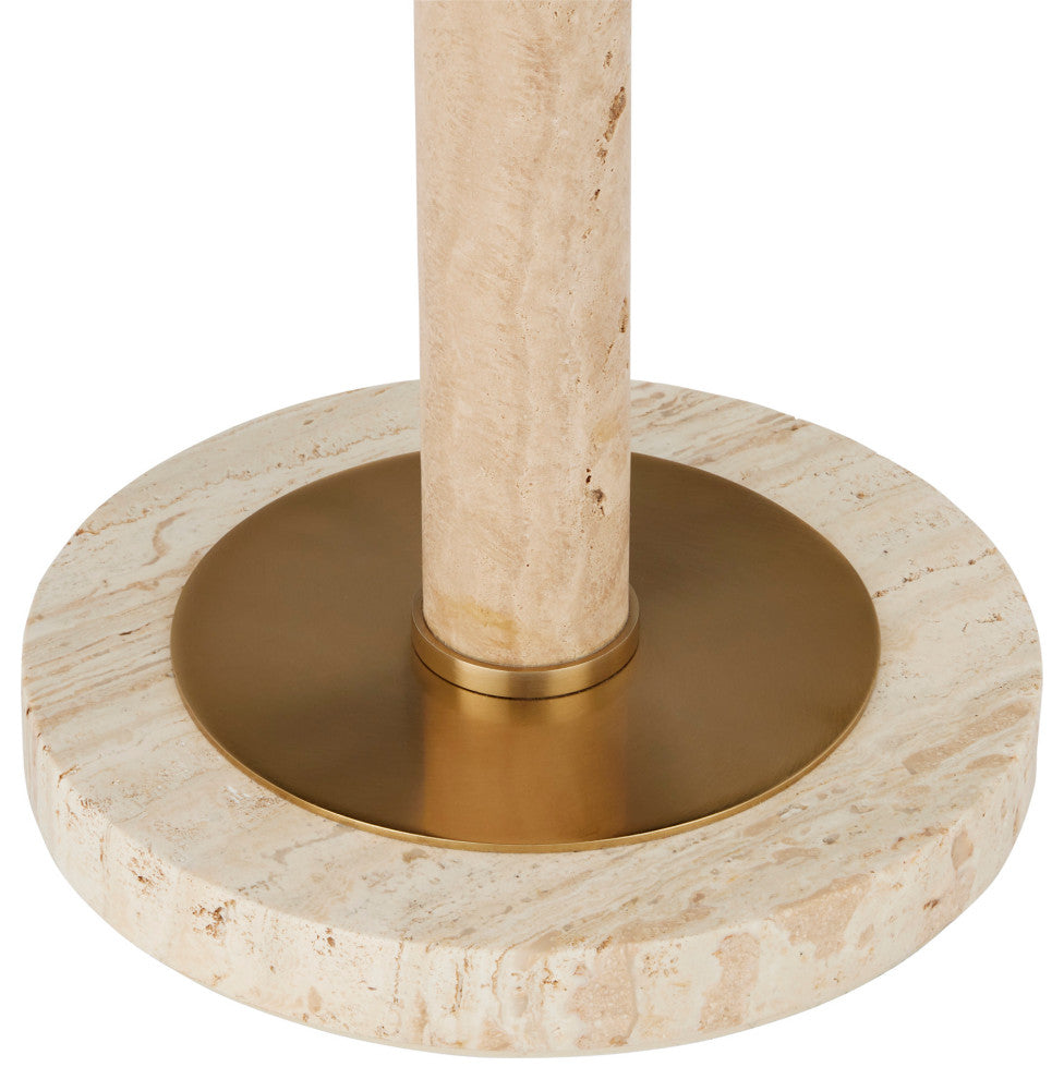 Miles Travertine Accent Table