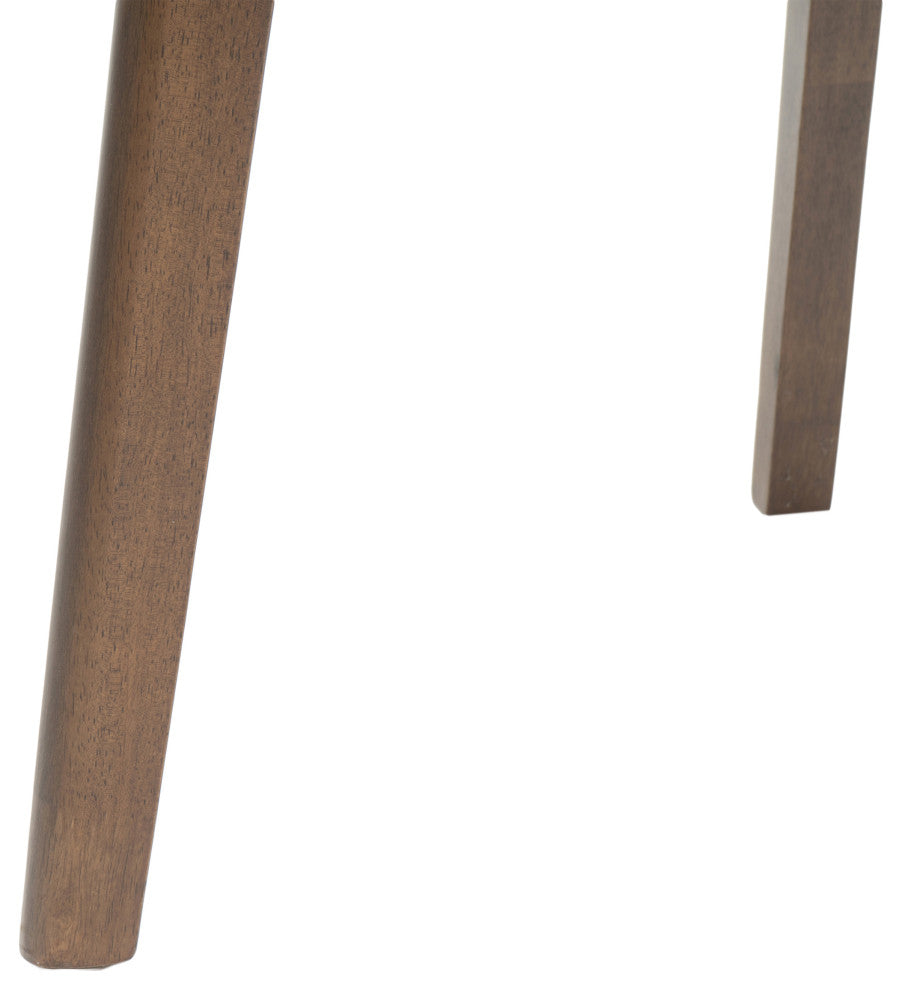 GDF Studio 5-Piece Simi Natural Walnut Finish Circular Bar Height Dining Set, Dark Gray