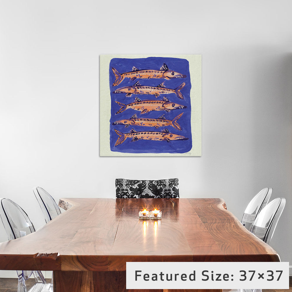 "Barracuda Blue Artprint" by Cat Coquillette, 37x37x1.5