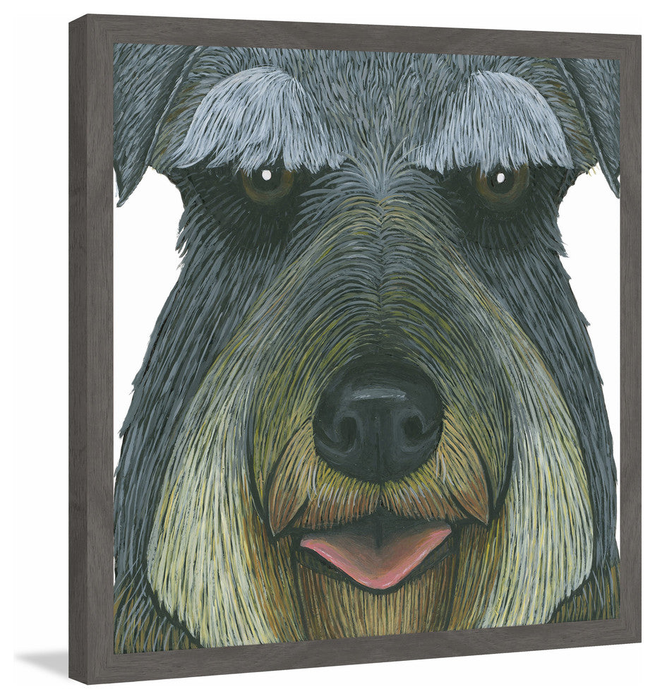 "Terrier" Framed Painting Print, 12"x12"