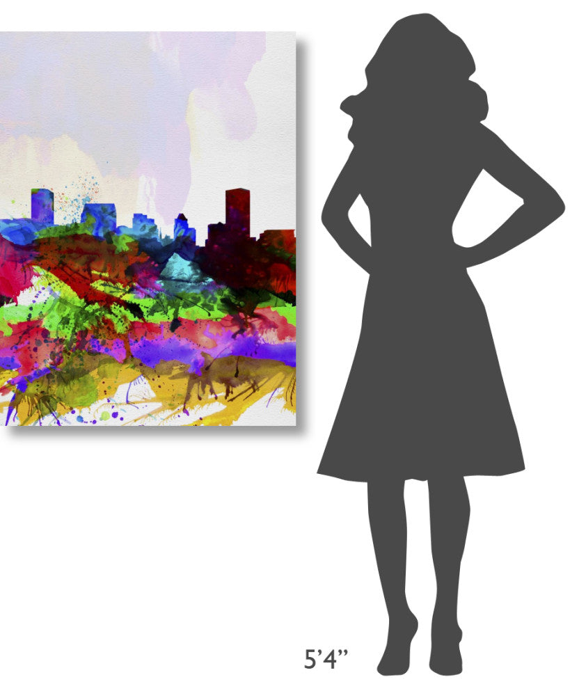 "Baltimore Watercolor Skyline" Fine Art Print