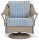 Lloyd Flanders Nantucket Swivel Lounge Chair, French Beige, Hansen Sky