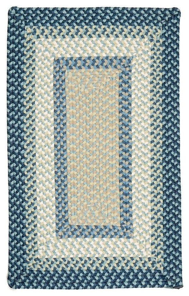 Colonial Mills Montego MG59 Blue Burst Indoor/Outdoor Area Rug, Square 8'x8'