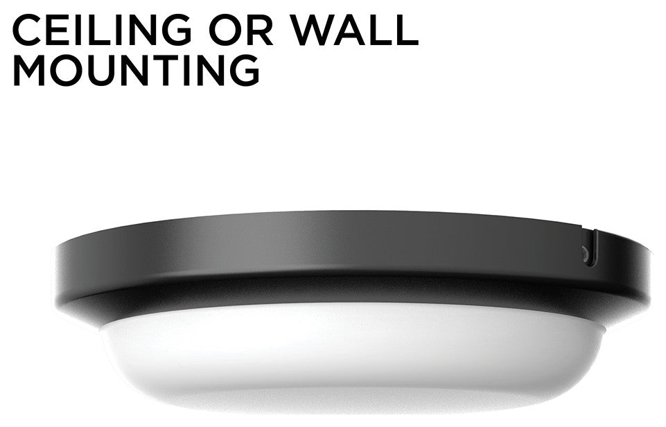 Dean 8'' LED Outdoor Flush Mount - Black