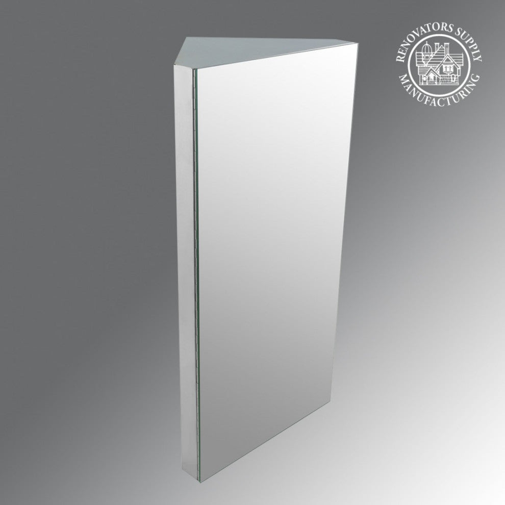 Stainless Steel Surface Wall Mount Medicine Cabinet Infinity Corner with Mirror