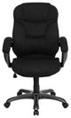 High Back Black Microfiber Contemporary Executive Swivel Chair With Arms