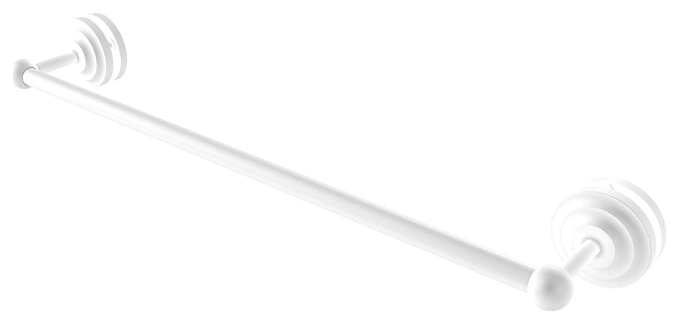 Que New 24" Shower Door Towel Bar, Matte White