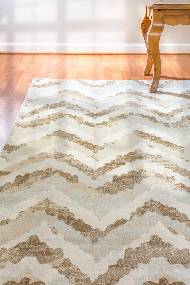 Melody Ivory and Beige Rug, 9'2"x12'10"