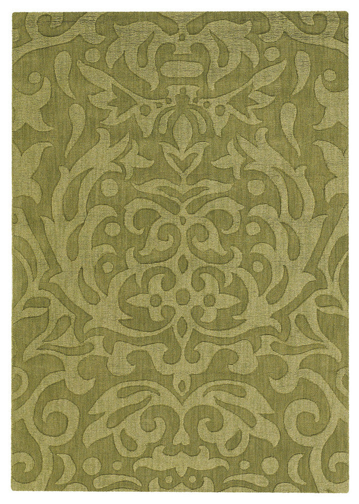 Jaipur Transitional Area Rug, Green, 7'x10'