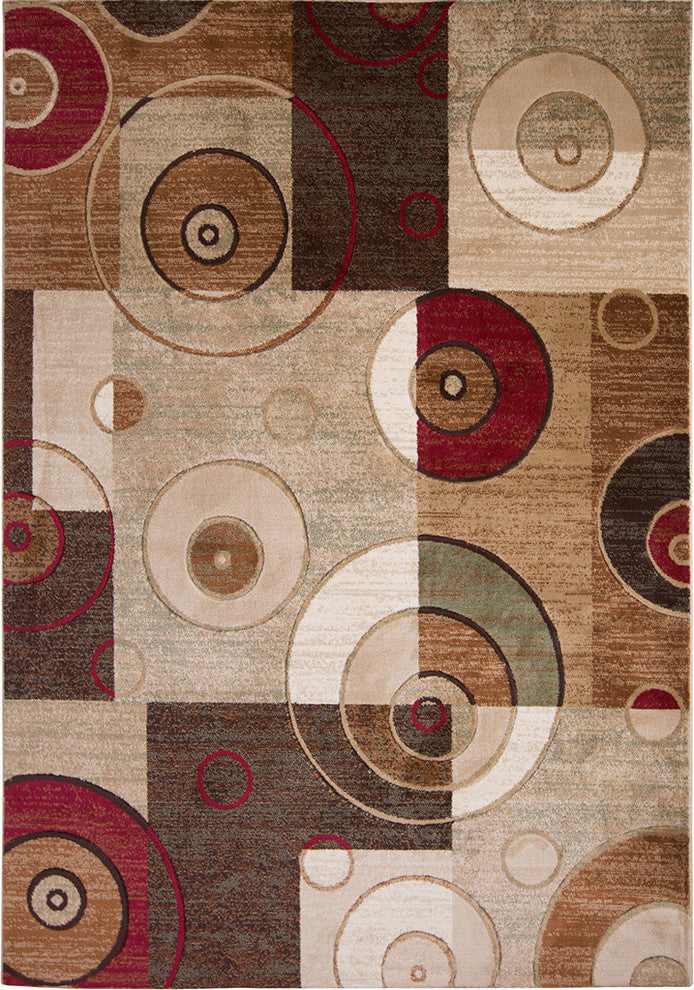 Home Dynamix Tribeca Hiram Round Area Rug 7'10" Round , Abstract Multi