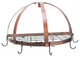 Rogar KD Half Dome Pot Rack With Grid, Hammered Copper and Black