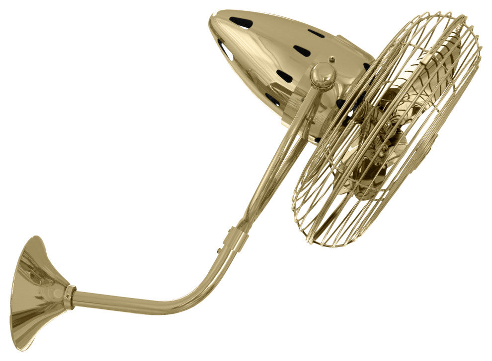 Bruna Parede, Directional Wall Fan, Polished Brass