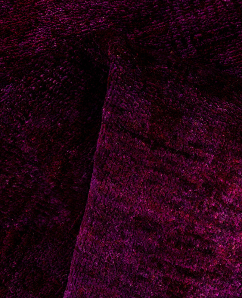 Overdyed One-of-a-Kind Hand-Knotted Area Rug Purple, 4' 0" x 6' 0"