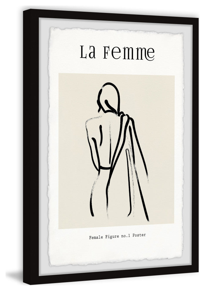 "Female Figure No 1 Poster" Framed Painting Print, 20x30