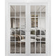 Interior French Double Clear Glass Doors | Felicia 3355 White Silk  -48x96