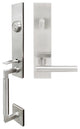Copenhagen Lever, Tubular Entry Handleset, Left Hand, Satin Stainless Steel