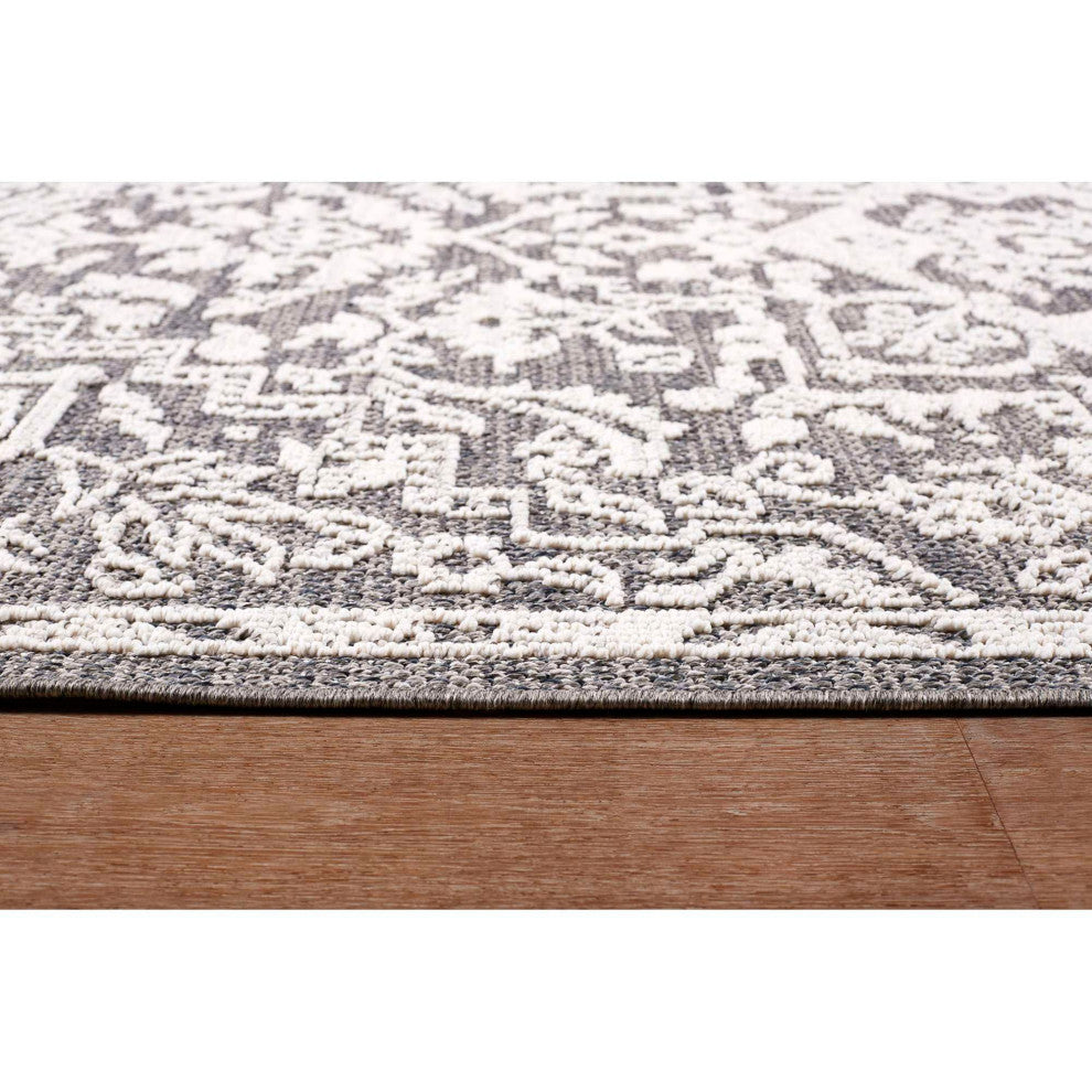 Resort Heriz Area Rug, Gray, 2'2"x7'6"