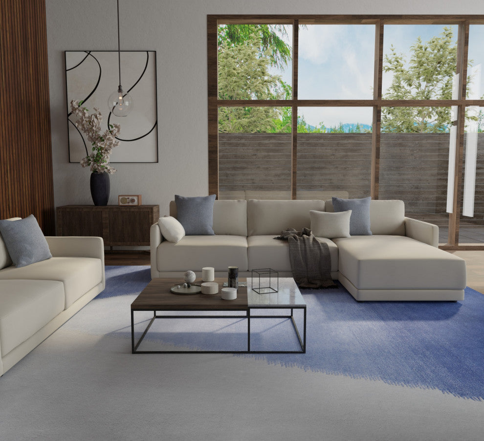 Katya 8990F Modern/Casual/Industrial Area Rug, Blue/Gray, 8'x10'